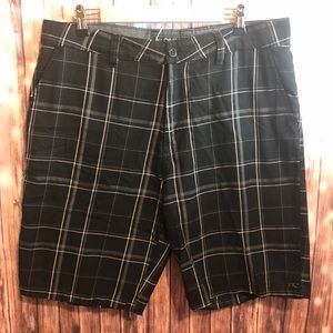 O'NEILL Blue Casual Flat Front Plaid Shorts 36